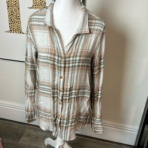Plaid Long Sleeve Top